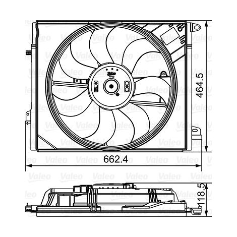 Ventilateur, refroidissement du moteur Valeo 696881 RENAULT 214810118R