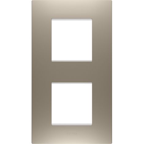 PLAQUE EGO 2+2P V BRONZE CLAIR GEWISS GW16024BR