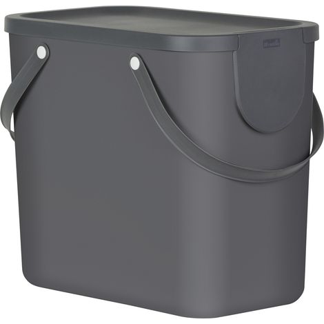 Rotho Mülltrennungssystem Albula 25 L anthrazit Recyclingbehälter Müll- & Abfalleimer