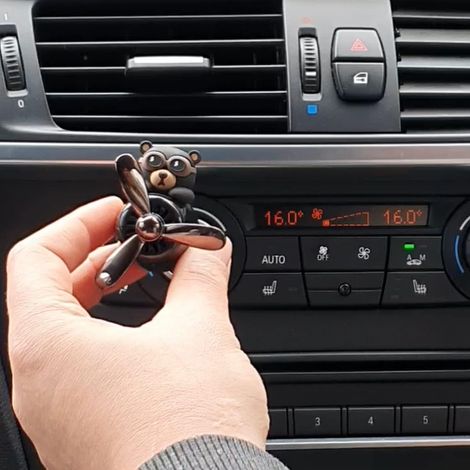 Désodorisant rétro pour voiture, accessoire personnalisé pour grille d'aération (foncé) (1/4)