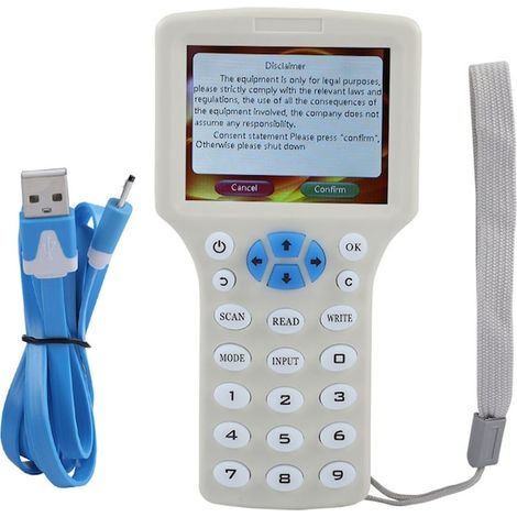 Lecteur-écrivain RFID multifonction avec écran 8 pouces, plusieurs fréquences, alimenté par 4 piles AAA (1/5)