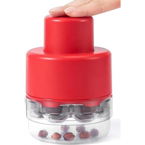 (Rouge)7-en-1 Denoyauteur Cerise, Dénoyauteur Olives en 7 Trous Dénoyauteur Manuel Cherry Corer Multifonctionnel pour Faire la Cerises Confiture (1/5)