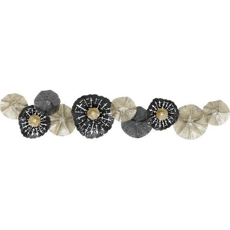 Décoration murale, cadre en métal, style moderne, coloris noir et or Ce produit de haute qualité allie esthétique et fon (1/5)