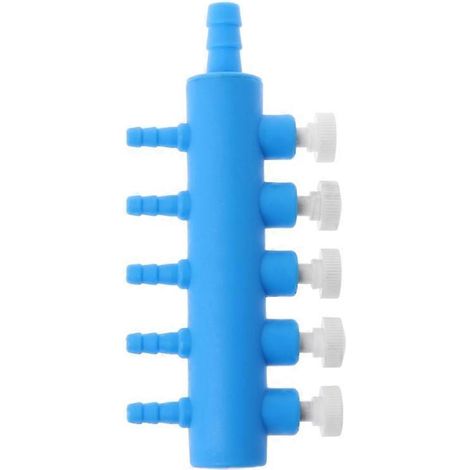 Connecteur indépendant à 5 têtes pour vanne d'aquarium en plastique, interrupteur 2/3/4/5/6 voies, contrôle de débit précis, adaptateur multi-voies pour aquarium. (1/4)