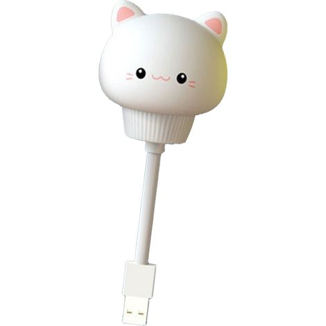 Veilleuse LED dessin animé USB avec animaux mignons pour chambre d'enfant, salle de bain, chat (1/5)