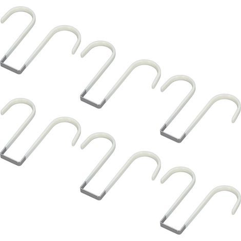 Set mit 6 doppelseitigen Türhaken für Handtücher, Kleidung, Kränze, Badezimmerhaken, Garderobenständer und Hutablagen (1/5)