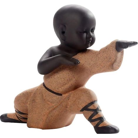 Décoration de table en céramique Dehua style chinois pour enfant kung-fu (1/4)