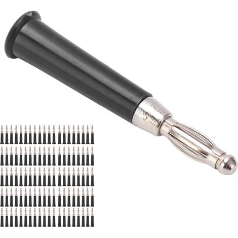Kit de 100 connecteurs banane à souder de 4 mm pour équipements mécaniques J.10010 noir (1/5)