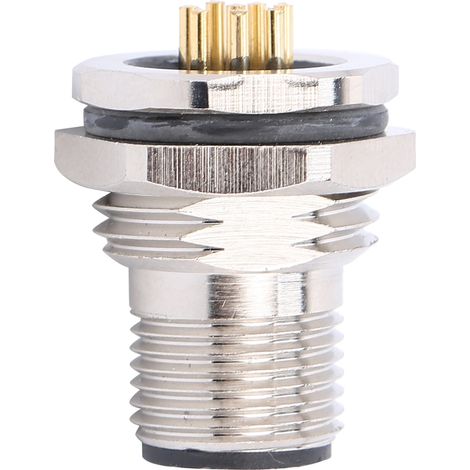 Einbausteckdose M12 Gewinde 8-polig, wasserdichter Industrie-Elektronikstecker M12-F1-P8 (1/5)