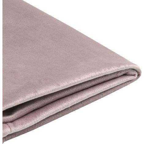 Fodera per telaio letto in velluto rosa 90 x 200 cm Fitou