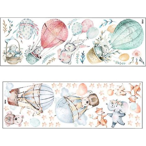 Lot de 2 autocollants de dessin animé