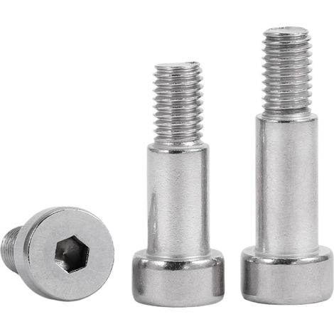 Vis à épaulement - Lot de 5 pièces - Acier inoxydable 304 - Tête hexagonale précise - Pour mécanique et assemblage - M3 x 4mm (épaulement 14mm) (1/5)