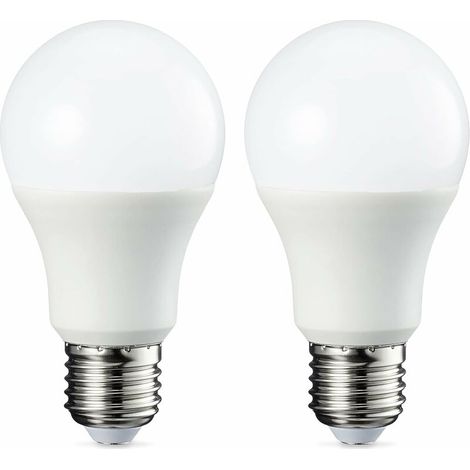 Ampoule LED E27 A60 avec culot à vis, 9W , blanc froid - Lot de 2 (1/5)