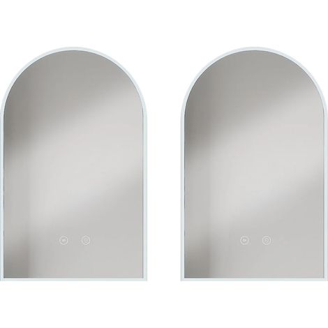 Specchio per bagno ad arco antiappannante a LED L50 x H80 cm - Lotto di 2 - ARCADI (1/4)