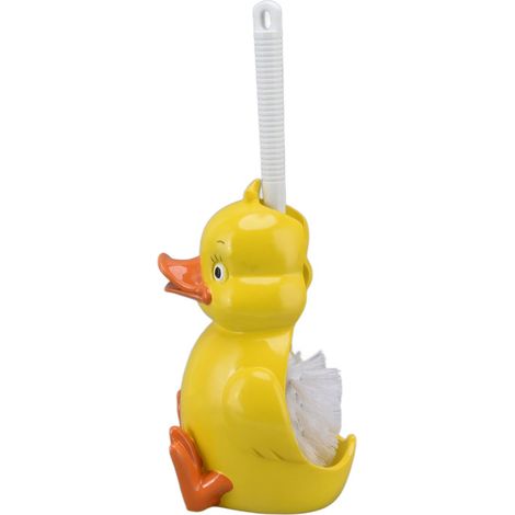 Toilettenbürste „Kleine gelbe Ente“, nahtlose Toilettenreinigungsbürste, Tiefenreinigungsbürste für Badezimmer mit Sockel (1/5)