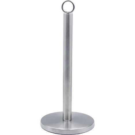 Support robuste et lesté pour rouleaux d'essuie-tout – Compatible avec les rouleaux standard et jumbo, chromé (1/5)
