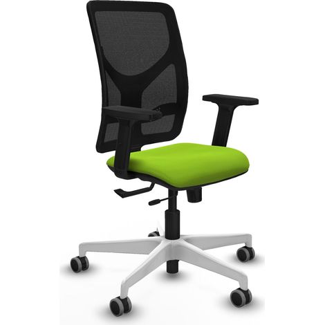 Silla de oficina piqueras y crespo Motilla cuero sintético negro pistacho (1/2)