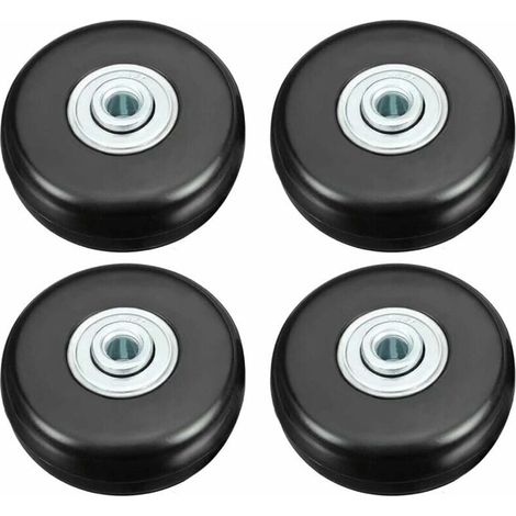 Ruedas para maletas, ruedas para reparación de maletas, resistentes, de 50 mm, silenciosas, de goma, universales, de repuesto, 4 unidades para maletas, equipaje, mochilas y viajes. (1/5)