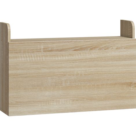 Bureau suspendu et table murale - 77 x 20 x 51 cm - Table d'ordinateur murale et tablette rabattable avec rangements - Pour petit espace - Design gain de place (1/5)