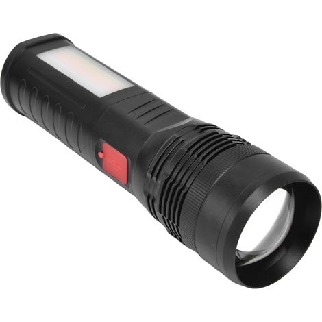 P70 Multifunktions-Taschenlampe, USB-wiederaufladbar, COB-LED-Notfalllampe mit Trageschlaufe für Camping und Wandern (1/5)