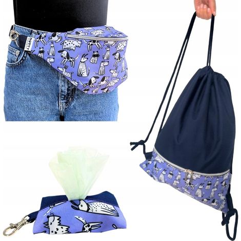 Ensemble : sac à dos, sac femme, sac banane, sac à dos, distributeur de déjections canines (1/5)
