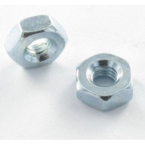 Écrou Hexagonal M5 Sur plat 10 Acier zingué blanc Épaisseur 4-2000 pièces