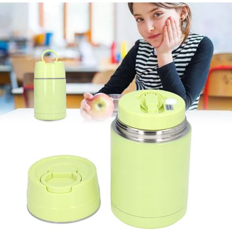 Boîte isotherme portable en acier inoxydable 304, étanche et hermétique, pour aliments, porridge ou autres préparations. Vert gazon, 1000 ml. (1/5)