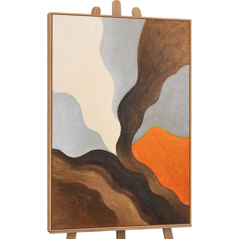 Gemälde Abendliche Hügel Rahmen Eichefarben 120x80 cm (1/5)