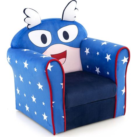 Kids Sofa Children Armrest Upholstered Chair Cute Pattern Armchair Solid Frame (1/5)