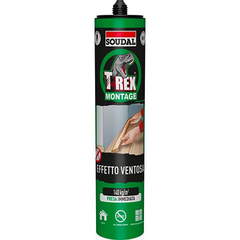 ADESIVO MONTAGGIO """T REX MONTAGE""" SOUDAL 380GR  BIANCO