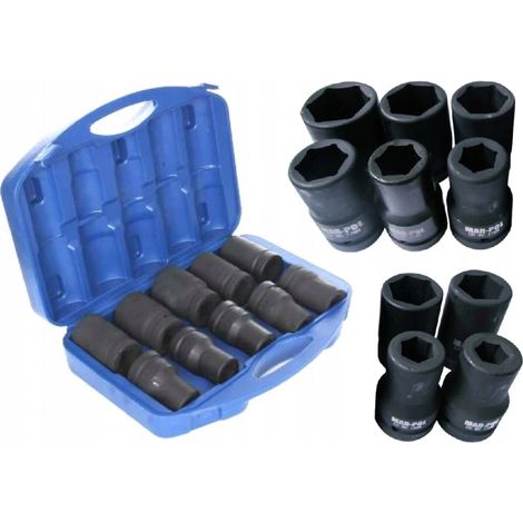 Clés à douilles à chocs forgées CR-V 17-41mm 1" Ensemble 10 pièces FALON-TECH (1/5)