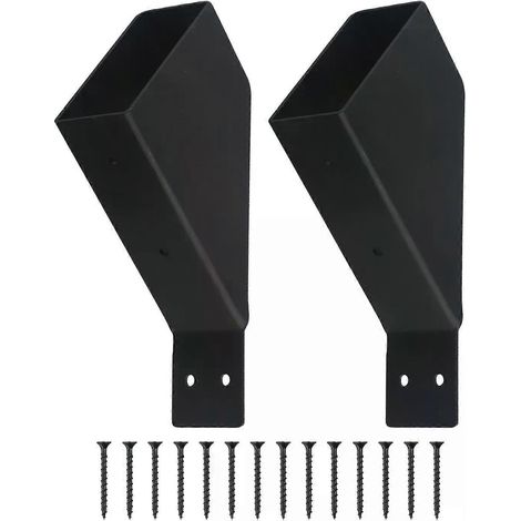 Supports de pergola à angle de 45 degrés, connecteurs robustes pour poteaux en bois 2x4, pour la construction de pergolas, gazebos, garages et cabanes dans les arbres (bricolage) - JXLGV (1/5)