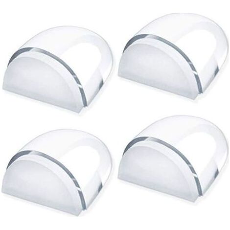 Arrêts de Portes,Lot de 4 Arrêts et Butées de Porte Transparentes Stop-Porte Adhésif au Sol et Parquet, Butoirs de Porte Protection (1/5)