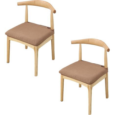 Lot de 2 housses de siège de chaise - 15 vert émeraude jaune (1/5)