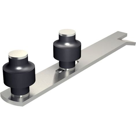 Guide réglable à sceller avec 2 olives zytel Ø45 mm pour porte jusqu'à 900 kg (1/2)