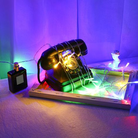 Lichterkette mit USB-Anschluss, 50 LEDs, Kugel-Lichterkette, dekorative Lichter für Weihnachten, Hochzeiten und Zuhause (1/5)