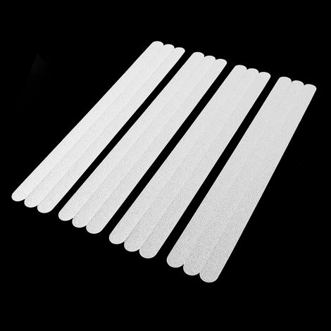 Lot de 12 bandes antidérapantes en résine synthétique 38 x 2 cm pour bain douche bateau échelle sécurité (1/5)