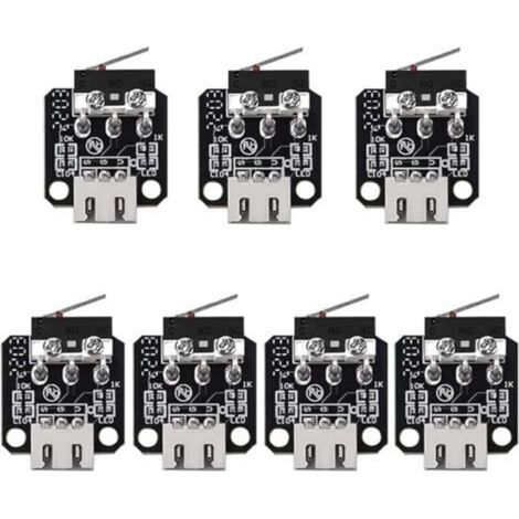 7 Pieces 3D Printer End Stops, Mechanical End Stop Module for 3D Printer Parts, Compatible with Ender 3/5/Pro/V2 Cr-10 S4 S5 Series (1/5)