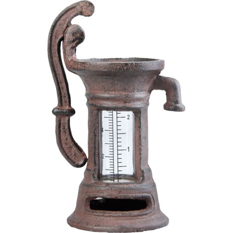 Pluviomètre pompe manuelle en fonte - Marron - Livraison gratuite