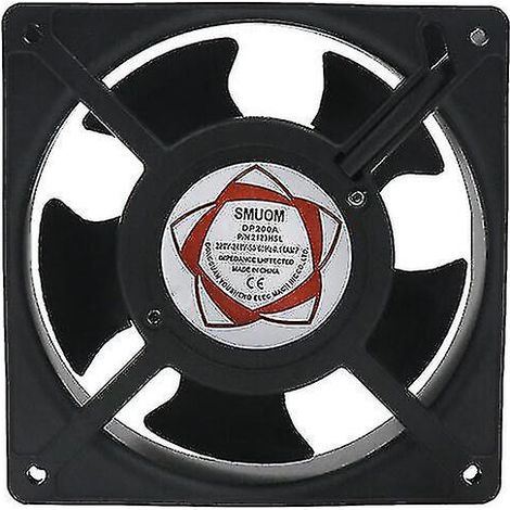 Ventilateur axial haute température pour cheminée - Enfichable, pales métalliques, silencieux, universel (120 x 120 x 38 mm) (1/5)