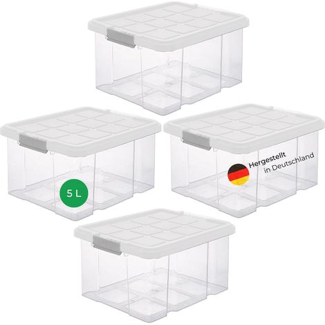 4x Novaliv Aufbewahrungsbox 4x Aufbewahrungsbox, 4x Deckel (1/5)
