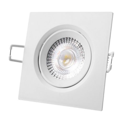 Faretto led da incasso quadrato 5w 6400k luce fredda Colore Bianco 9x9cm EDM (1/2)