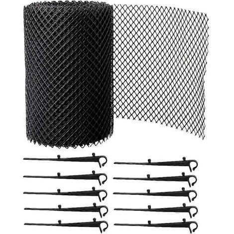 Protection de gouttière en filet plastique, protection contre les feuilles, grille d'évacuation des eaux pluviales (1/3)