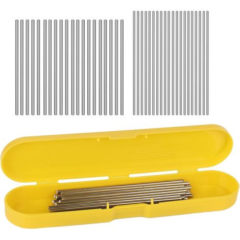 40 Tiges en Acier Inoxydable pour Blocage Crochet, 10/15cm, Boîte Jaune (1/5)