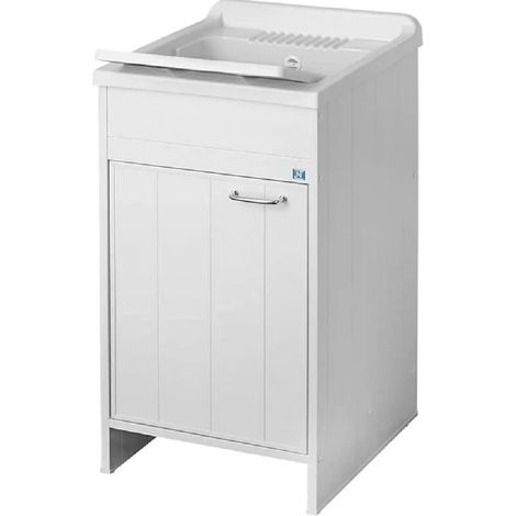 Mobile lavatoio anta singola "Top Line" con vasca stampata -50 x 50 cm x h 87 (1/3)