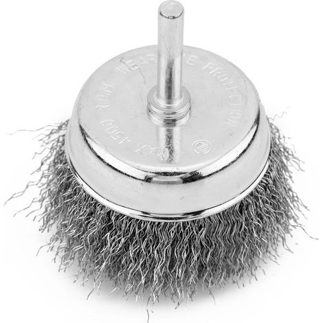Cepillo graphite metálico 70 mm alambre ondulado acero