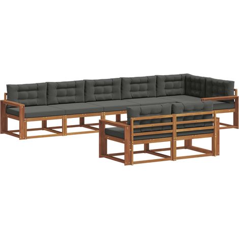Outdoor-Sofagarnitur 8 stk. Natur und Anthrazit vidaXL (1/5)