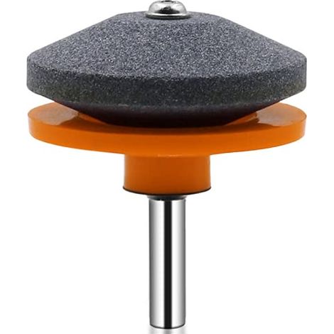 Affûteur de lame de tondeuse à gazon, meuleuse universelle, outil d'équilibrage de lame pour perceuse électrique, perceuse manuelle, orange (1/5)