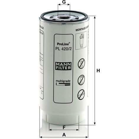 Filtre à carburant Mann Filter PL420/2x