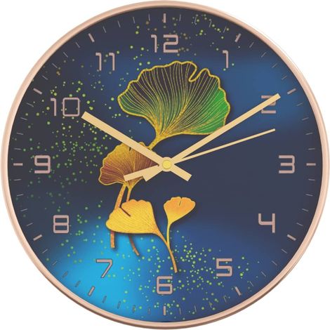 vidaXL Orologio da Parete Oro e Blu Ø29,5 cm Polistirene e Vetro (1/5)